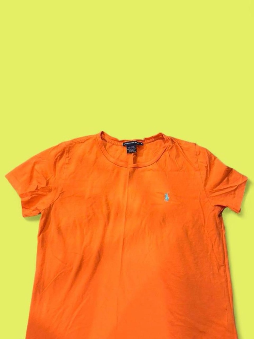 Ralph Lauren Orange Short Sleeve Kids Tee with Polo Pony